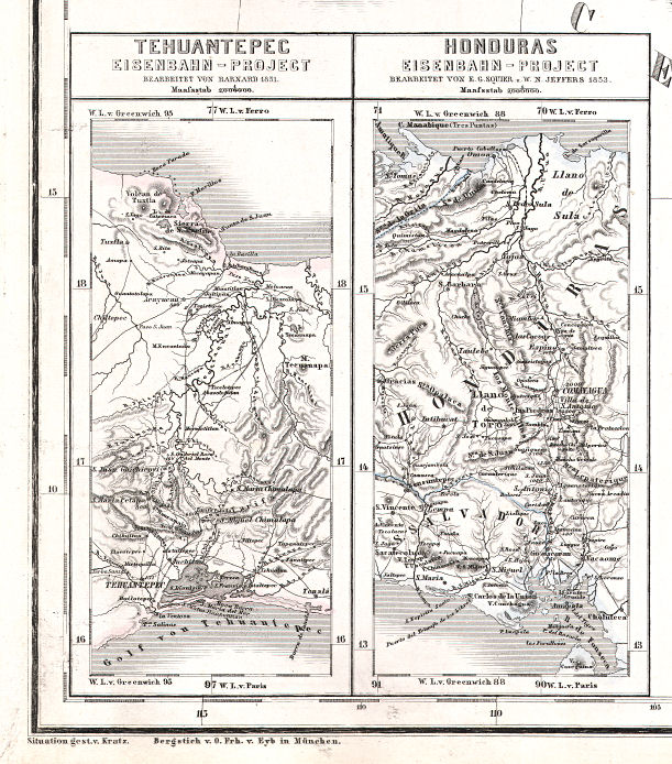 Hand-Atlas des Himmels und der Erde (1880)
63a. Tehuantepec Eisenbahn-Project
63b. Honduras Eisenbahn-Project