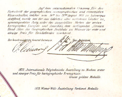 Hand-Atlas des Himmels und der Erde (1886)
Titelpagina, detail / Title page, detail