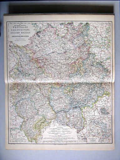 Hand-Atlas des Himmels und der Erde (1886)
19. Die Preussischen Provinzen Westfalen, Rheinprovinz, Hessen-Nassau, das Grossherzogthum Hessen. Die Fürstenthümer Waldeck und Lippe