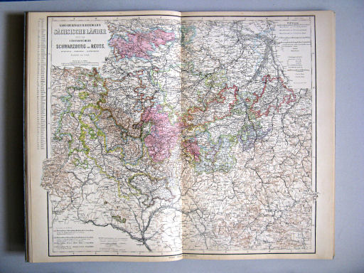 Hand-Atlas des Himmels und der Erde (1886)
24. Grossherzoglich-Herzoglich Sächsische Länder nebst den Fürstenthümern Schwarzburg und Reuss
