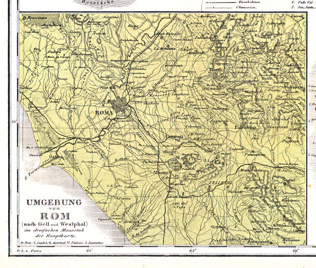 Hand-Atlas des Himmels und der Erde (1886)
34a. Umgebung von Rom