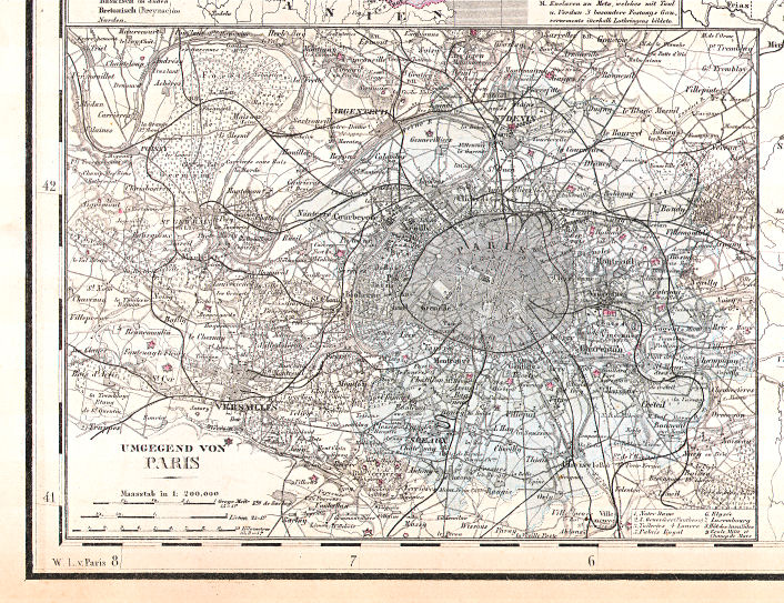 Hand-Atlas des Himmels und der Erde (1886)
39b. Umgegend von Paris
