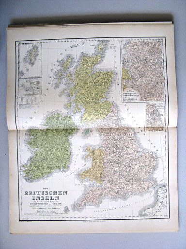 Hand-Atlas des Himmels und der Erde (1886)
42. Die Britischen Inseln oder die Vereinigten Königreiche Grossbritannien und Irland