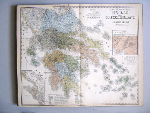Hand-Atlas des Himmels und der Erde (1886)
49. Das Königreich Hellas oder Griechenland und die Ionischen Inseln (Ephtánisos)
