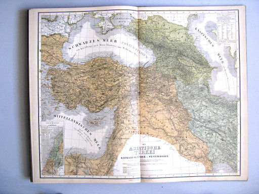 Hand-Atlas des Himmels und der Erde (1886)
51. Die Asiatische Türkei die Kausasusländer u. West-Persien