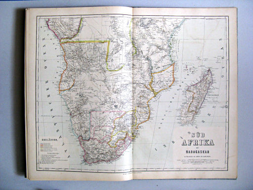 Hand-Atlas des Himmels und der Erde (1886)
58. Süd Afrika mit Madagascar