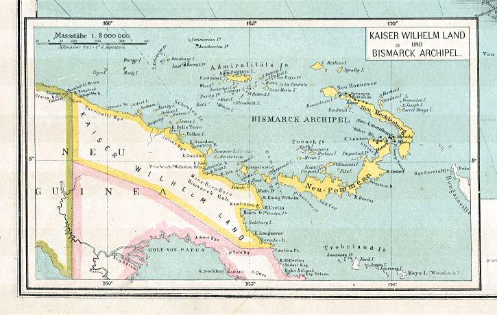 Hand-Atlas des Himmels und der Erde (1886)
66a. Kaiser Wilhelm Land und Bismarck Archipel