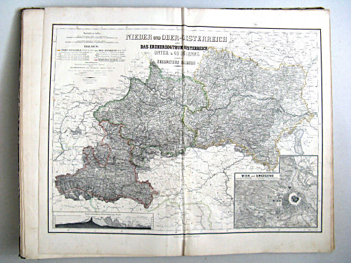 Hand-Atlas der Erde und des Himmels in 50 Blättern (1863)
8. Nieder- und Ober-Oesterreich oder das Herzogthum Oesterreich Unter & Ob der Enns und das Herzogthum Salzburg