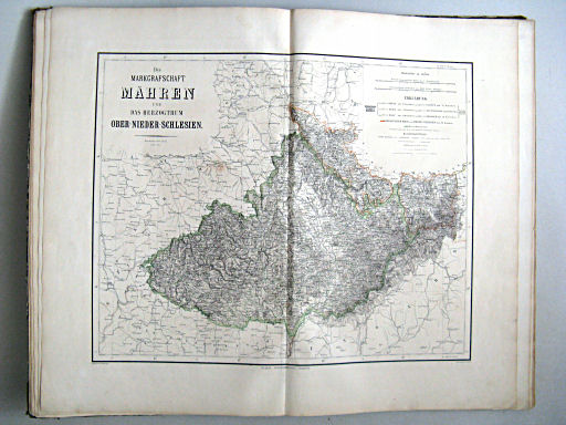 Hand-Atlas der Erde und des Himmels in 50 Blättern (1863)
9. Die Markgrafschaft Mähren und das Herzogthum Ober- u. Nieder-Schlesien