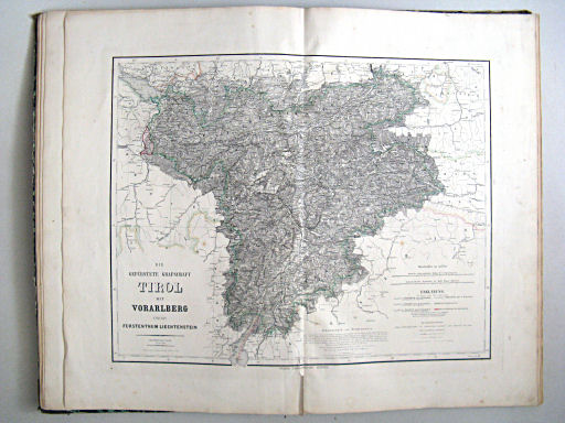 Hand-Atlas der Erde und des Himmels in 50 Blättern (1863)
12. Die gefürstete Grafschaft Tirol mit Vorarlberg und das Fürstenthum Liechtenstein