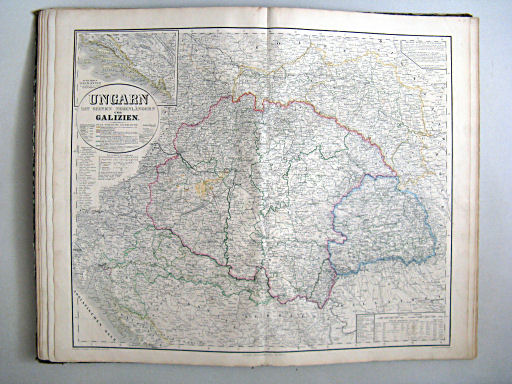 Hand-Atlas der Erde und des Himmels in 50 Blättern (1863)
13. Ungarn mit seinen Nebenländern und Galizien