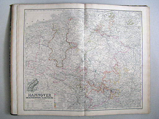 Hand-Atlas der Erde und des Himmels in 50 Blättern (1863)
21. Hannover, Braunschweig, Oldenburg und die Hansestädte