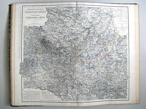 Hand-Atlas der Erde und des Himmels in 50 Blättern (1863)
26. Grossherzoglich-Herzoglich Sächsische Länder nebst den Fürstenthümern Schwarzburg und Reuss