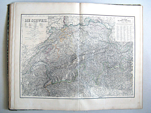 Hand-Atlas der Erde und des Himmels in 50 Blättern (1863)
30. Die Schweiz