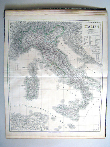 Hand-Atlas der Erde und des Himmels in 50 Blättern (1863)
34. Italien