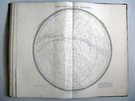 Hand-Atlas der Erde und des Himmels in 50 Blättern (1863)
50. Der gestirnte Himmel. Nördliche Halbkugel