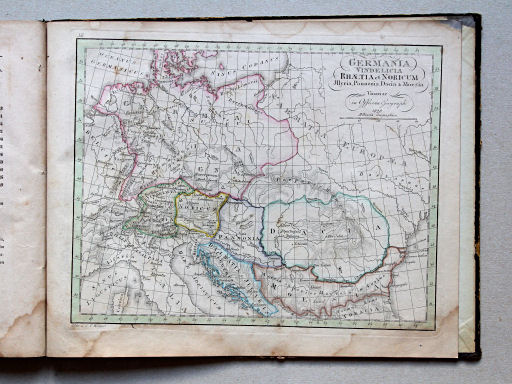 Atlas der alten Welt, 1828
XII. Germania, Vindelicia, Rhaetia et Noricum, Illyria, Pannonia, Dacia & Moesia