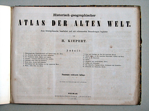 Atlas der alten Welt, 1864
Titelpagina / Title page