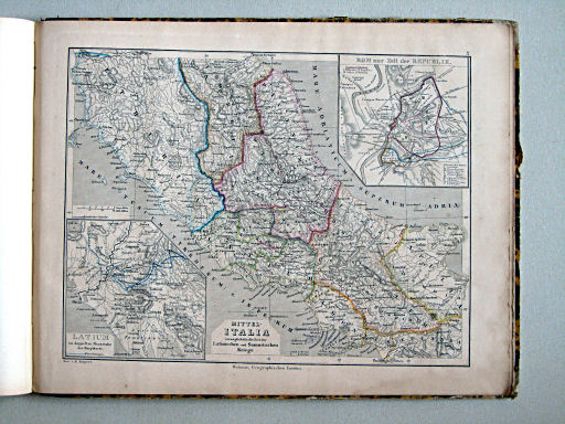 Atlas der alten Welt, 1864
X. Mittel-Italia, vorzüglich für die Zeit der Latinischen und Samnitischen Kriege