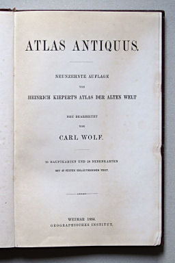Atlas antiquus: Atlas der alten Welt, 1884
Titelpagina / Title page