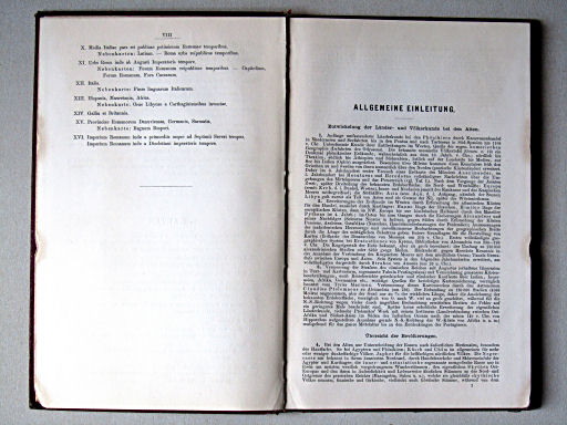 Atlas antiquus: Atlas der alten Welt, 1884
Inhoudsopgave, tekstdeel / Table of contents, text section
