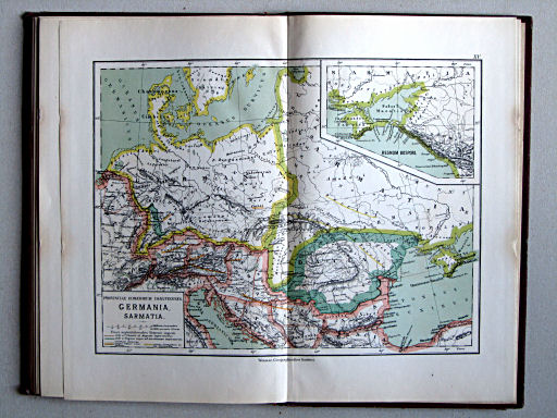 Atlas antiquus: Atlas der alten Welt, 1884
XV. Provinciae Romanorum Danuvienses, Germania, Sarmatia
