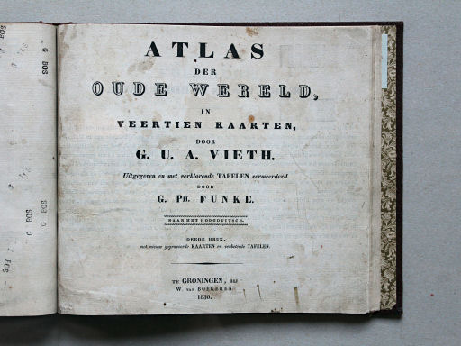 Vieth, Atlas der Oude Wereld, 1830
Titelpagina