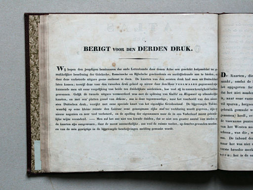 Vieth, Atlas der Oude Wereld, 1830
Bericht bij de 3e druk / Report to the 3rd edition