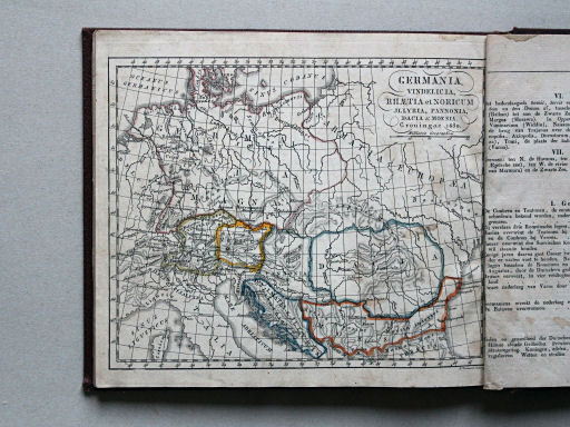 Vieth, Atlas der Oude Wereld, 1830
XIV. Germania, Vindelicia, Rhaetia et Noricum, Illyria, Pannonia, Dacia & Moesia