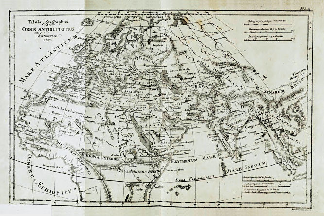 Nedzynski, Atlas Orbis Antiqui, 1825
1A. Tabula geographica Orbis Antiqui totius