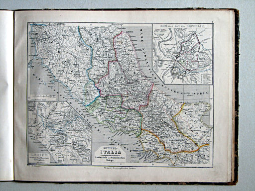 Atlas öfver gamla verlden, 1863
X. Mittel-Italia, vorzüglich für die Zeit der Latinischen und Samnitischen Kriege