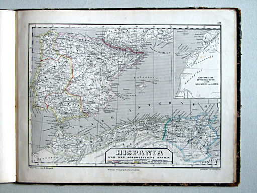 Atlas öfver gamla verlden, 1863
XIII. Hispania und das nordwestliche Africa