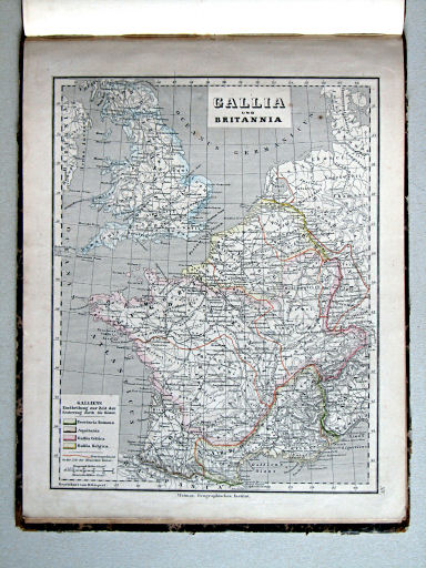 Atlas öfver gamla verlden, 1863
XIV. Gallia und Britannia