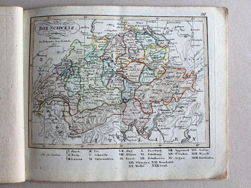 Compendieuser allgemeiner Atlas, 1818
VII. Die Schweiz