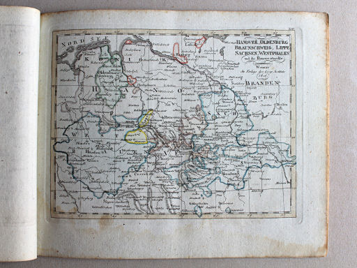 Compendieuser allgemeiner Atlas, 1818
XIII. Hanover, Oldenburg, Braunschweig, Lippe, Sachsen, Westphalen und die Hanseestaedte