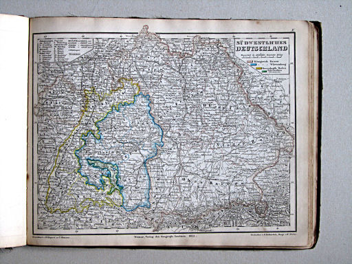 Compendiöser allgemeiner Atlas, 1853
10. Südwestliches Deutschland