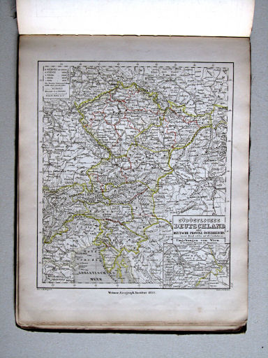 Compendiöser allgemeiner Atlas, 1853
16. Südöstliches Deutschland oder Deutsche Provinz. Österreichs (ausser Tyrol)