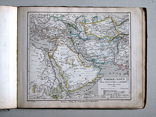 Compendiöser allgemeiner Atlas, 1853
27. Vorder-Asien (Iran, Turan, Türkei und Arabien) und die Nil Länder