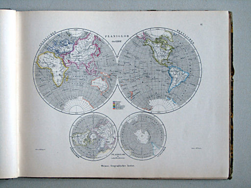 Compendiöser allgemeiner Atlas, 1867
6. Planiglob der Erde