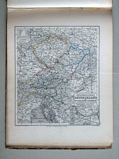 Compendiöser allgemeiner Atlas, 1867
16. Südöstliches Deutschland oder Deutsche Provinz. Österreichs (ausser Tyrol)