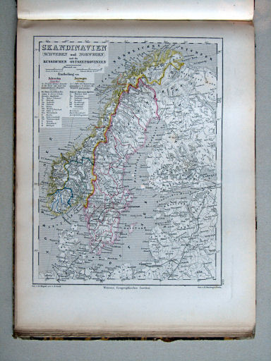 Compendiöser allgemeiner Atlas, 1867
23. Skandinavien (Schweden und Norwegen) und die Russischen Ostseeprovinzen