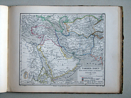 Compendiöser allgemeiner Atlas, 1867
27. Vorder-Asien (Iran, Turan, Türkei und Arabien) und die Nil Länder