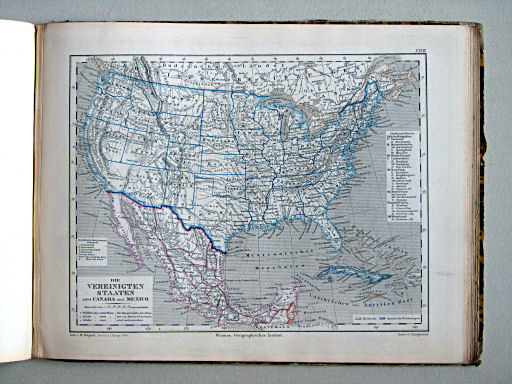 Compendiöser allgemeiner Atlas, 1867
32. Die Vereinigten Staaten nebst Canada und Mexico