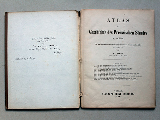 Atlas zur Geschichte des Preussischen Staates, 1866
Titelpagina / Title page