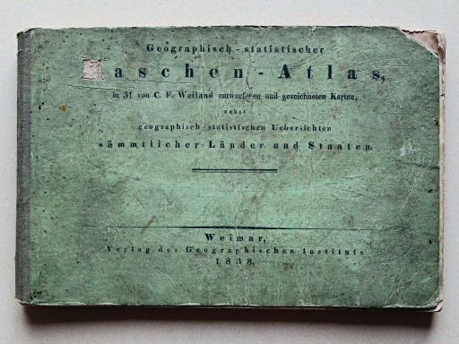 Weiland, Geographisch-statistischer Taschen-Atlas, 1838
Voorkant band