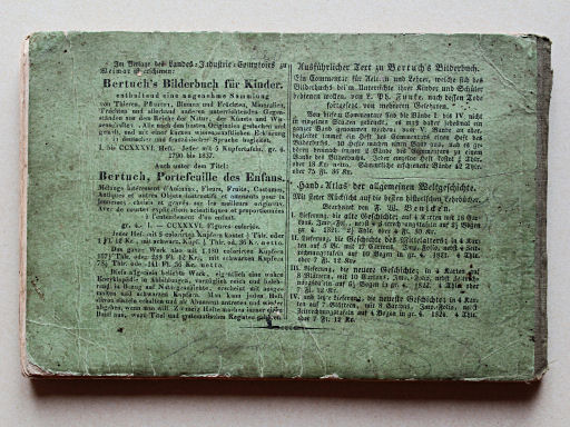 Weiland, Geographisch-statistischer Taschen-Atlas, 1838
Achterkant band / Back cover