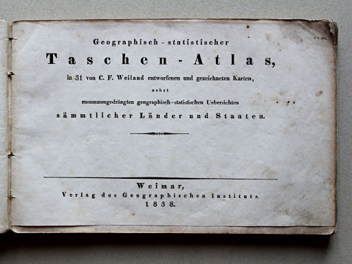Weiland, Geographisch-statistischer Taschen-Atlas, 1838
Titelpagina / Title page