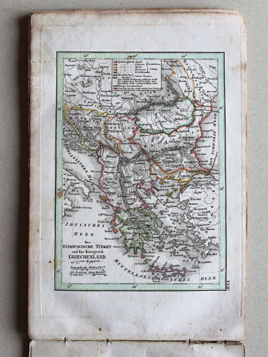 Weiland, Geographisch-statistischer Taschen-Atlas, 1838
24. Die Europaeische Türkey und das Königreich Griechenland