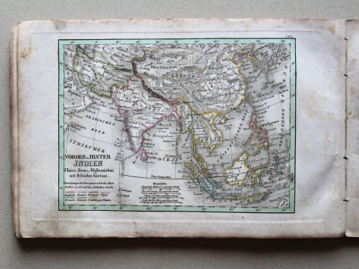Weiland, Geographisch-statistischer Taschen-Atlas, 1838
26. Vorder u. Hinterindien, China, Iran u. Afghanistan mit Biludschistan