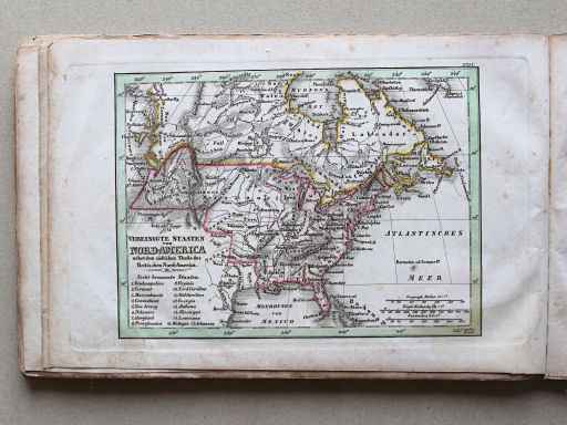 Weiland, Geographisch-statistischer Taschen-Atlas, 1838
29. Vereinigte Staaten von Nord-America nebst dem südlichen Theile des Britischen Nord-America